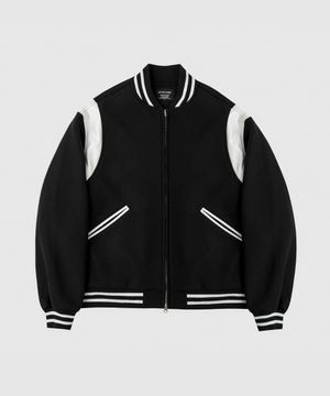 빅 어워드 스타디움 울 바시티자켓 블랙