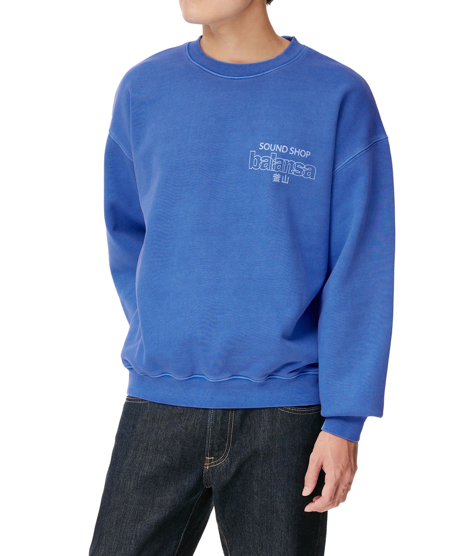MUSINSA | BALANSA SSB LOGO GARMENT DYEING SWEAT(BLUE)