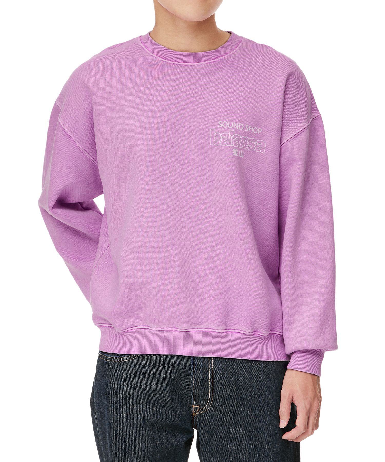 【BALANSA】SSB LOGO GARMENT DYEING SWEAT PINK MUSINSA | BALANSA SSB LOGO GARMENT DYEING SWEAT(PINK)