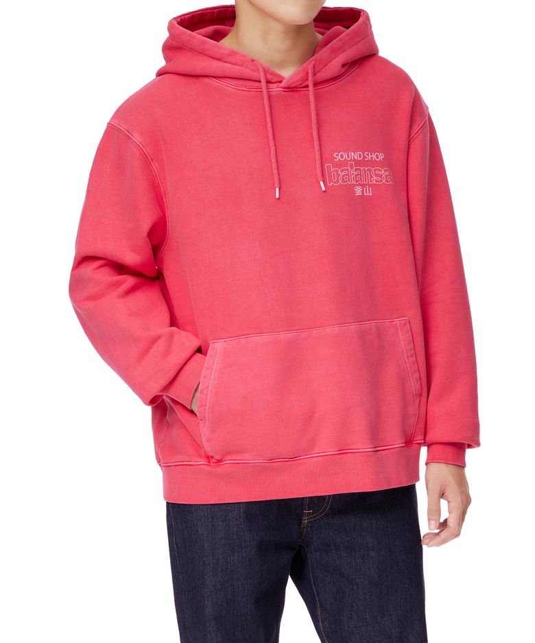 SSB LOGO GARMENT DYEING HOODIE(RED)