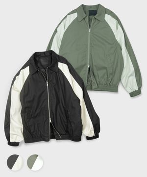 오버핏 코튼 투웨이 바시티 집업 점퍼 자켓_2COLOR