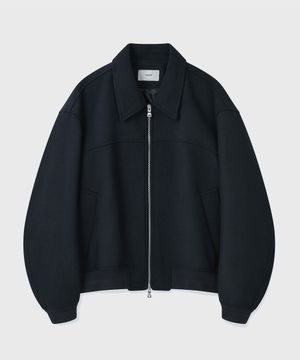 울(WOOL) 바시티 자켓_네이비