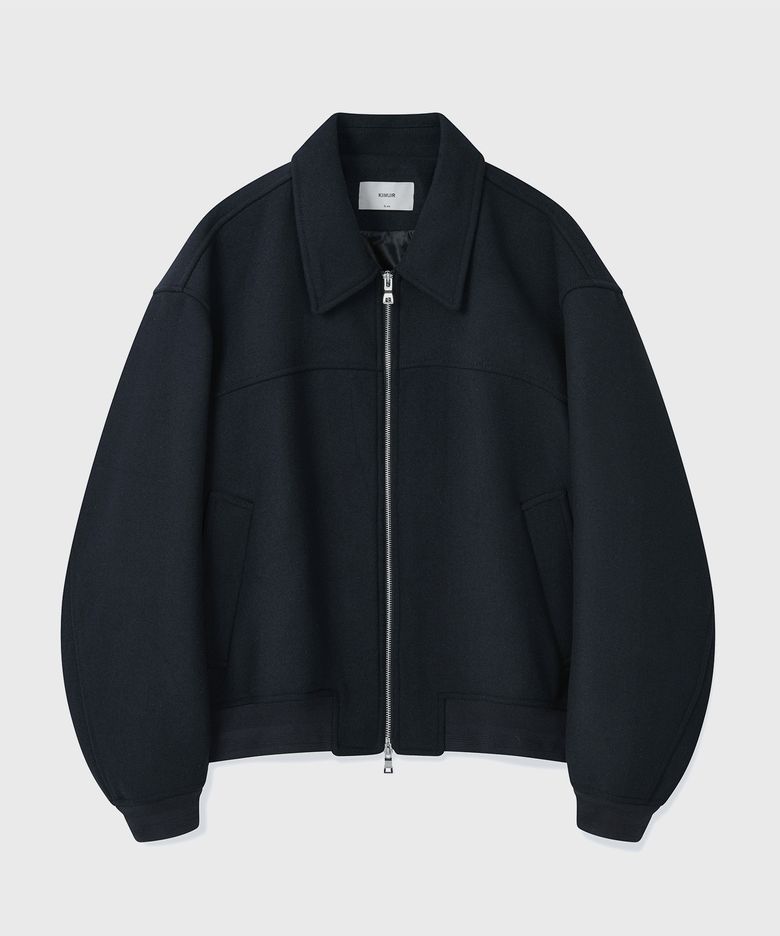 울(WOOL) 바시티 자켓_네이비