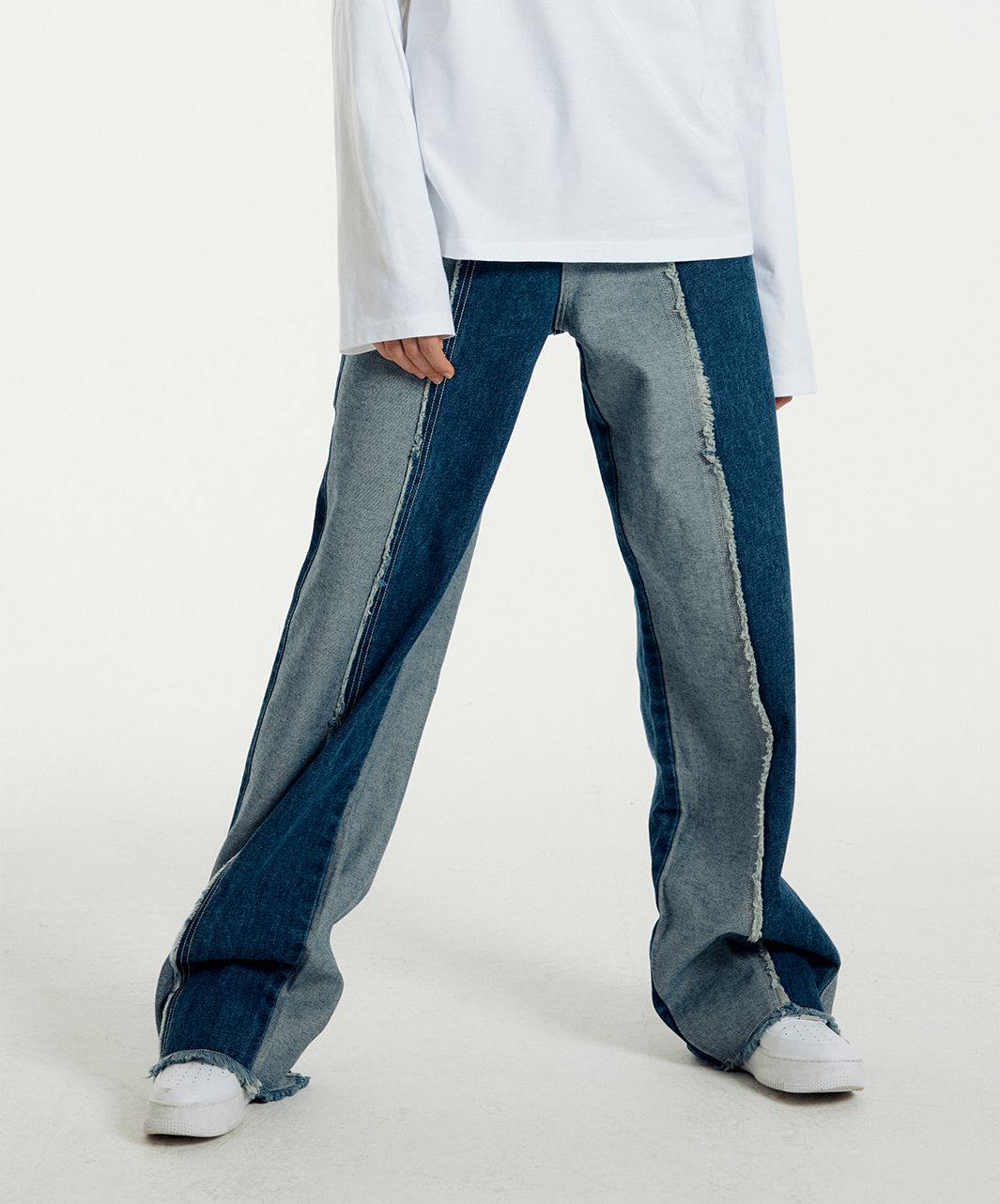 ★関税込★CITYBREEZE★CUTTING COLOR WIDE DENIM PANTS★デニム citybreeze(シティーブリーズ) デニム・ジーパン(レディース