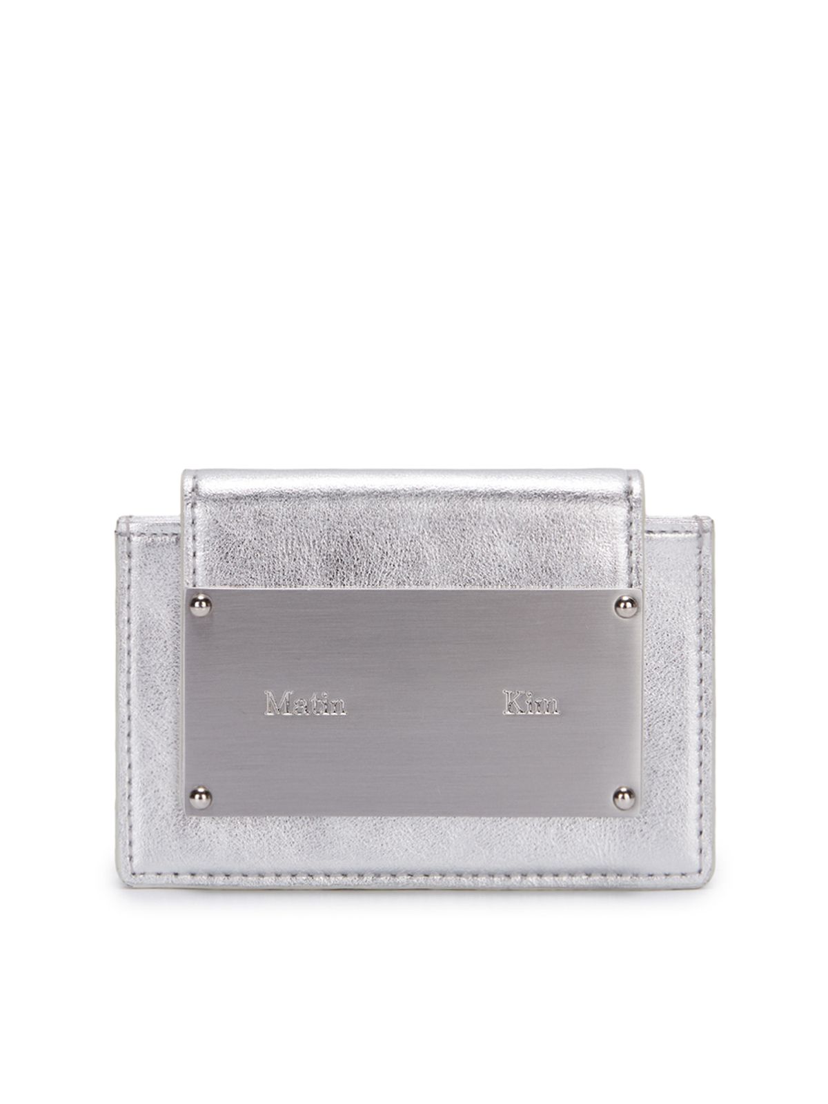 마뗑킴(MATIN KIM) ACCORDION WALLET IN SILVER