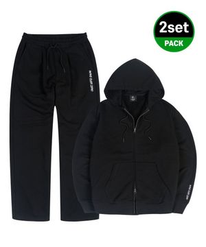 헤비쭈리기모 투웨이 와이드 트레이닝세트 블랙