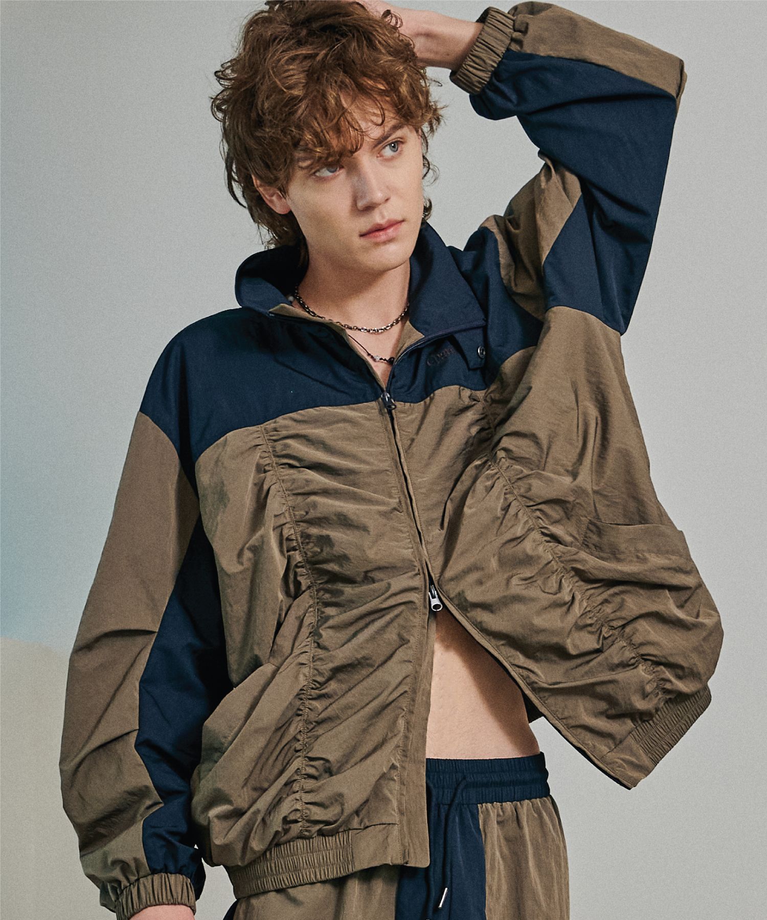 アウターその他 CPGN STUDIO_COMPAGNO Shirring 2WAY Wind Breaker Deep Green MUSINSA | CPGN STUDIO Shirring 2WAY Windbreaker Deep Green