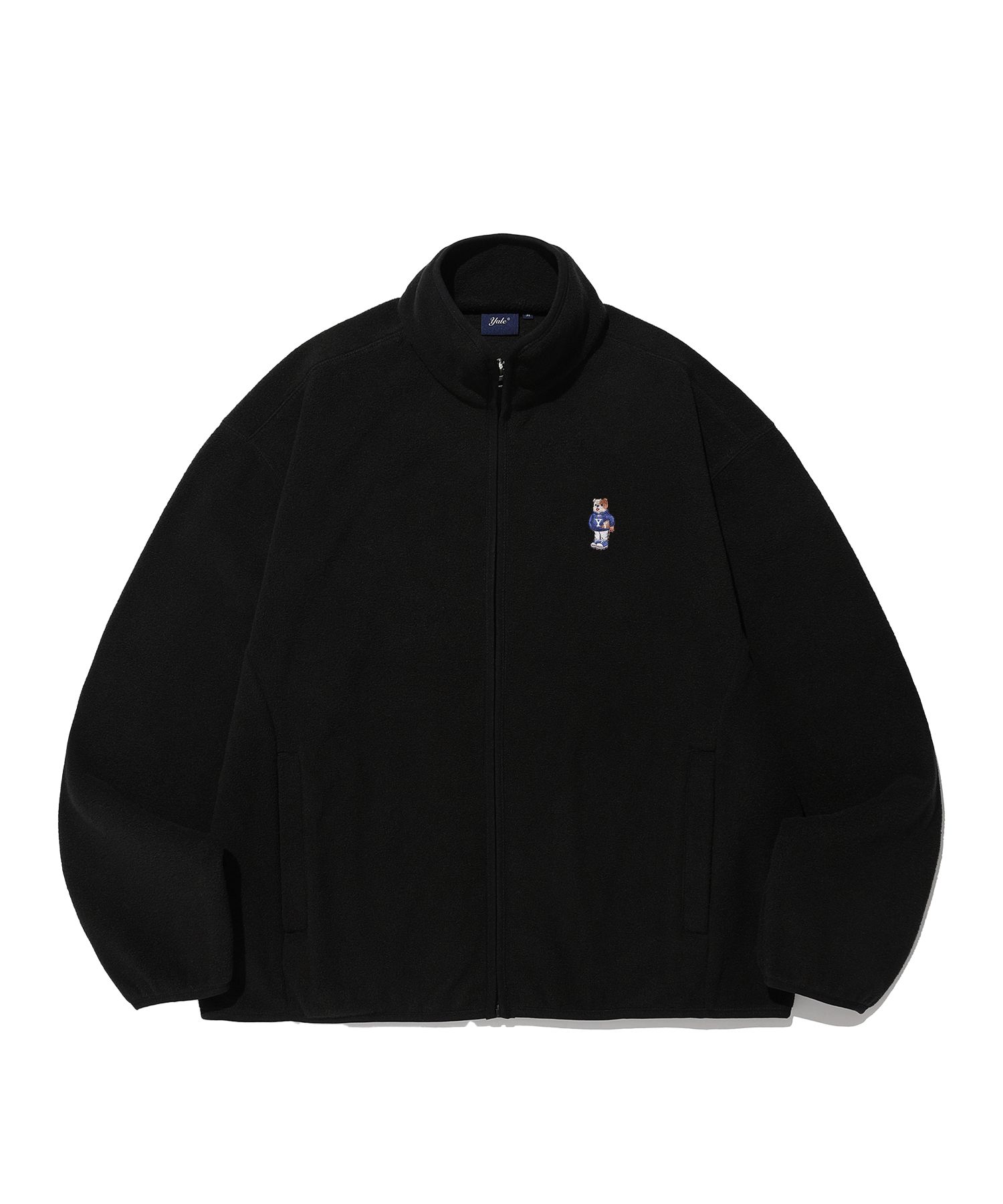 [ YALE ]★EMBROIDERY UNIVERSITY DAN FLEECE TRACK JACKET MUSINSA | YALE Embroidered Dan Fleece Track Jacket_Black