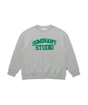 스튜디오 자수 오버핏 맨투맨_그레이