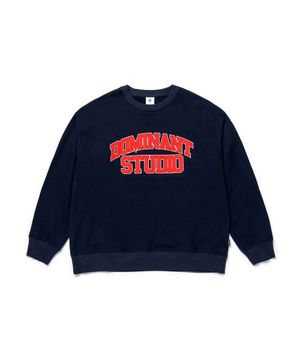 스튜디오 자수 오버핏 맨투맨_네이비