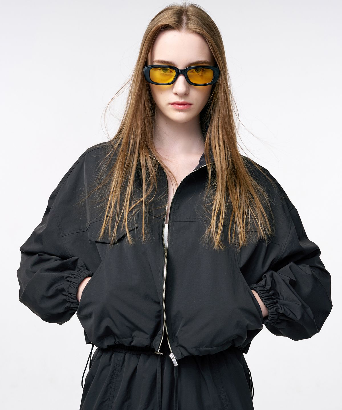 에트몽(ETMON) Wind Crop Jumper  Charcoal