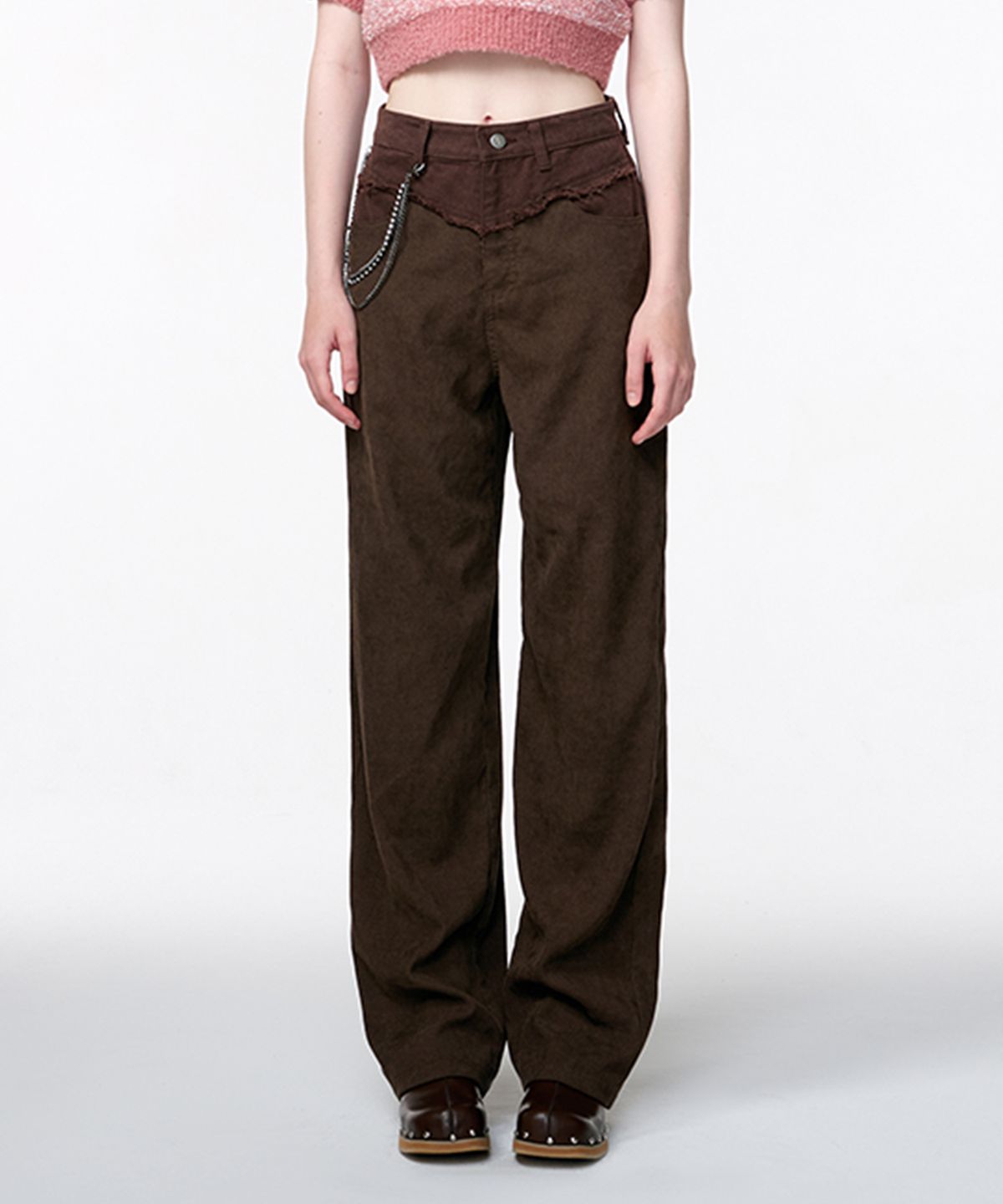 에트몽(ETMON) Corduroy Mix Pants  Brown