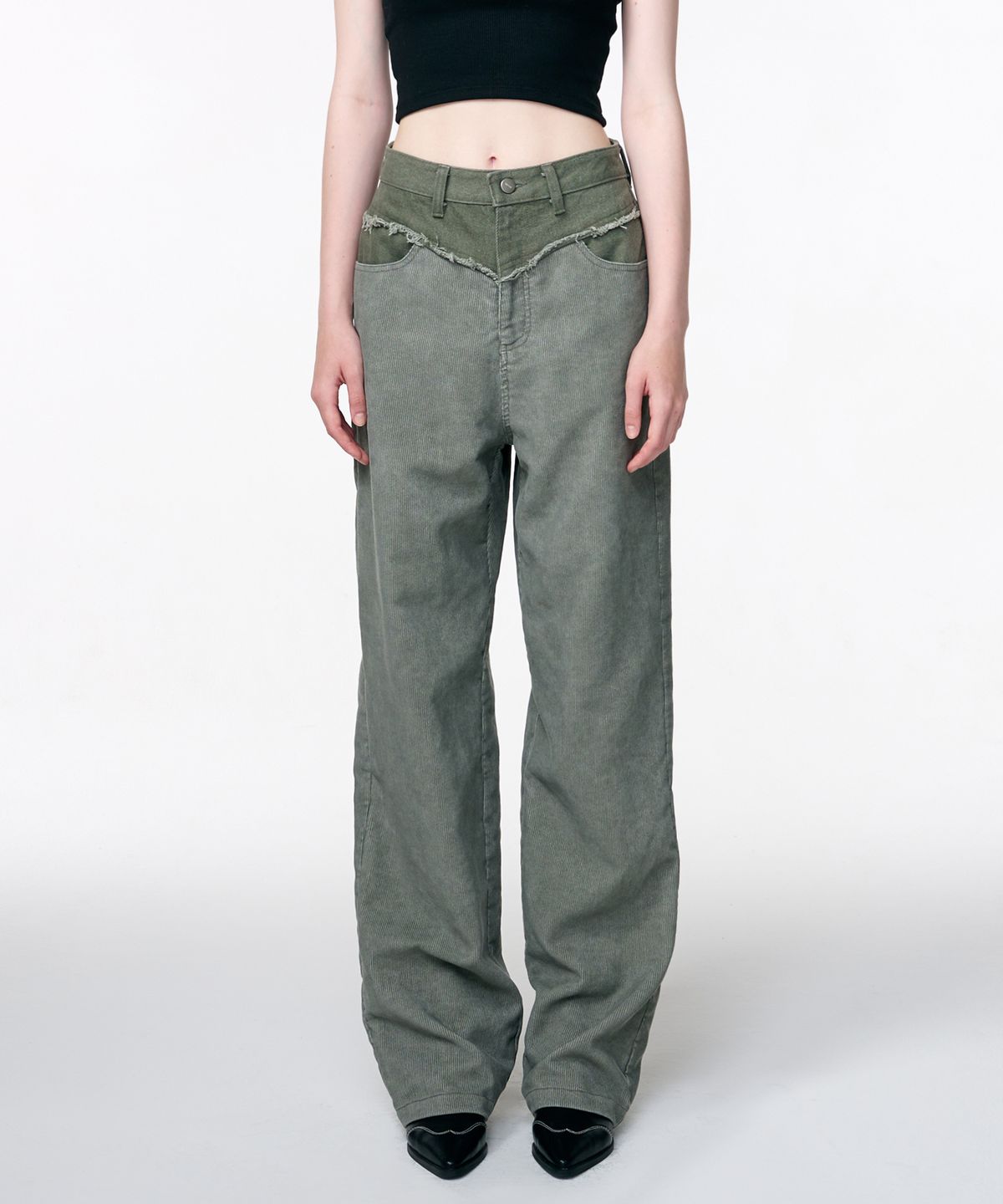 에트몽(ETMON) Corduroy Mix Pants  Khaki
