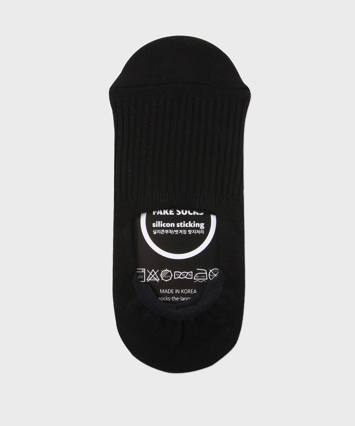 삭스더랭귀지(SOCKS THE LANGUAGE) 발감싸는 쫀쫀덧신(벗겨짐방지)남성 블랙