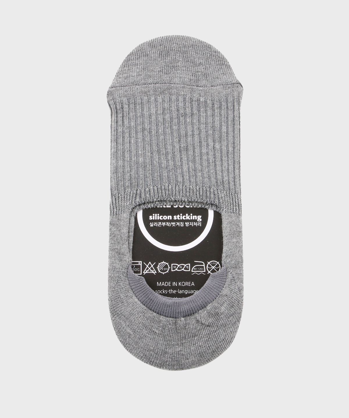 삭스더랭귀지(SOCKS THE LANGUAGE) 발감싸는 쫀쫀덧신(벗겨짐방지)남성 그레이