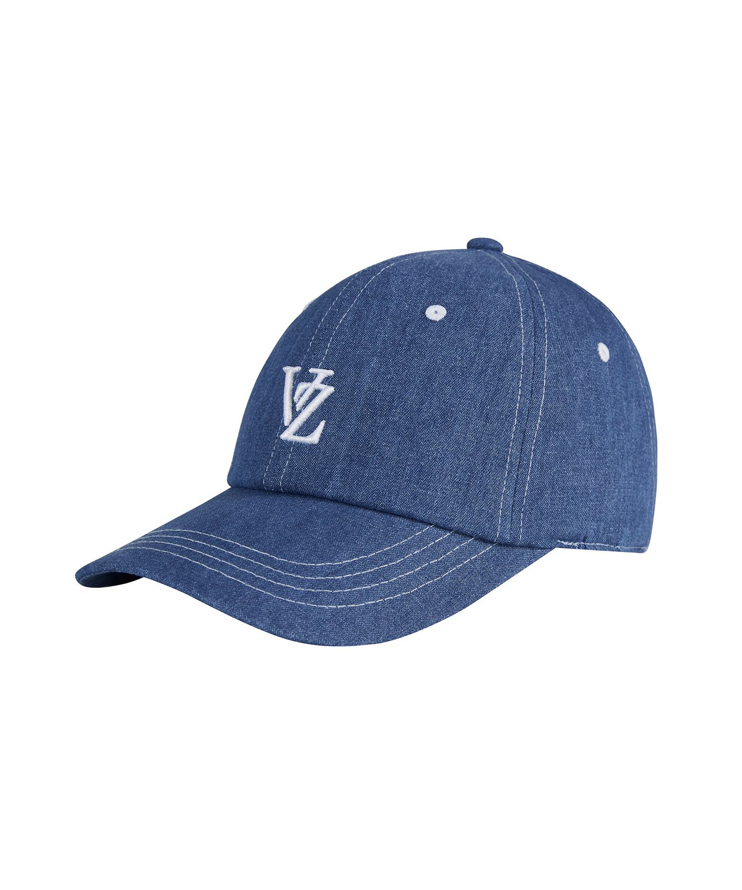 ■VARZAR■ Monogram Soft Overfit Ball Cap Blue varzar631 MUSINSA | VARZAR 3D Monogram Stitch Overfit Ball Cap Blue Denim
