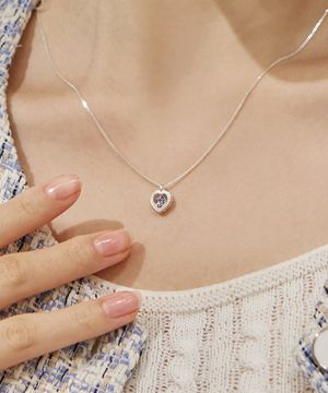 925실버 스와로브스키 하트 목걸이 보니카/ Bonica