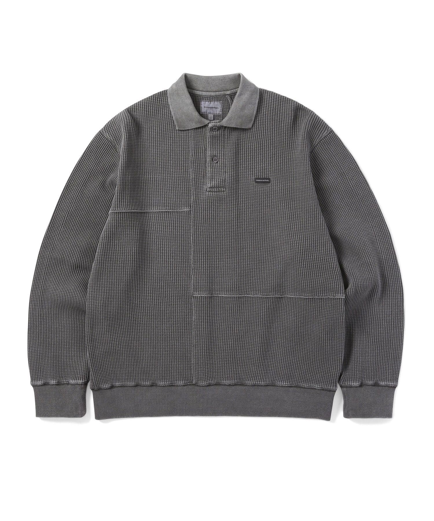 MUSINSA | thisisneverthat® Waffle Polo Charcoal