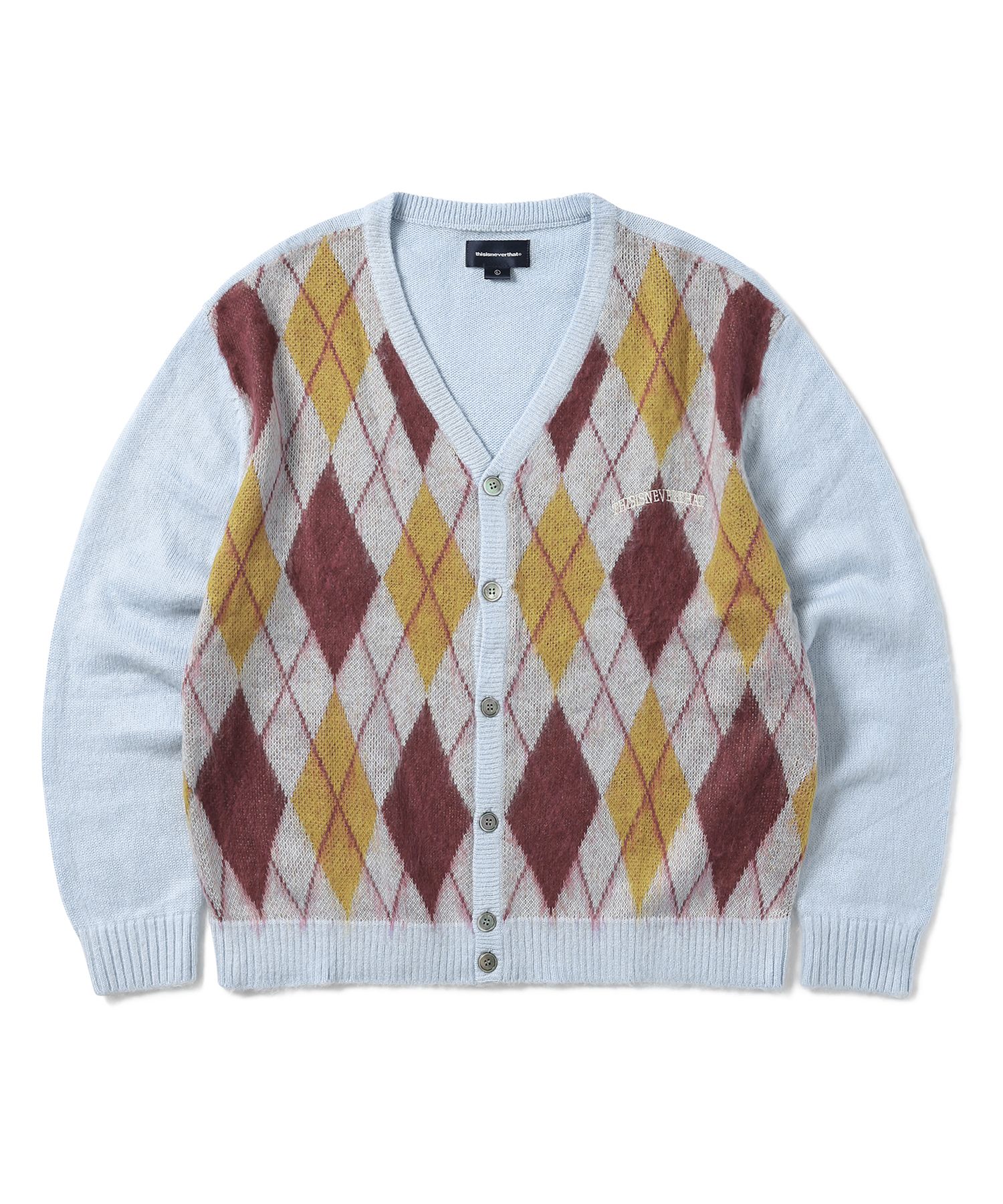 MUSINSA公式 | thisisneverthat Argyle Cardigan Blue