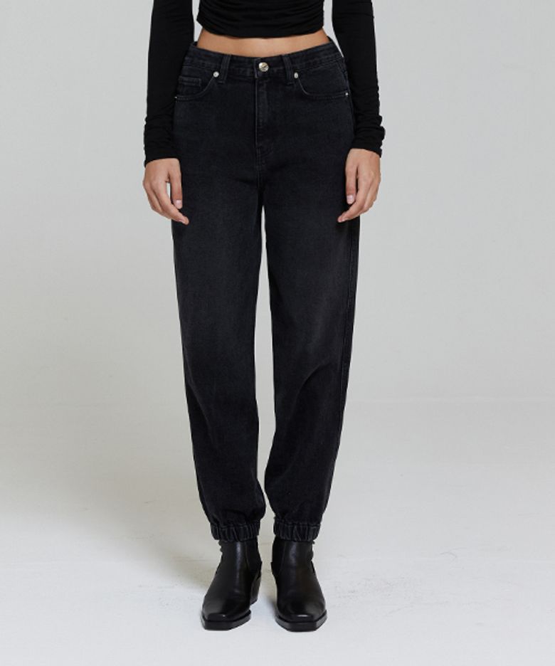 BANDING JOGGER DENIM_BLACK
