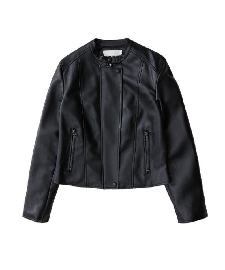 9073 VEGAN LETHER JUMPER_BLACK