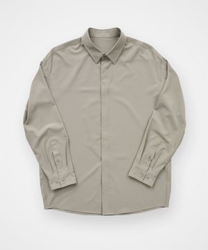 링클프리 세미오버핏 실키 셔츠_ZD2SH020_LBE