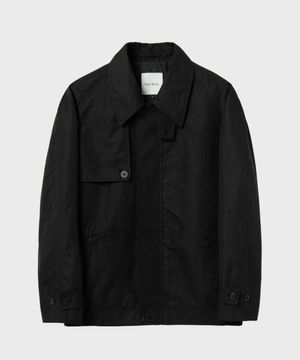 하프 트렌치코트_BLACK