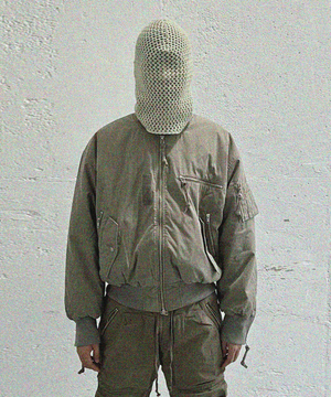 MULTI ZIPPER BOMBER JACKET [TAUPE]