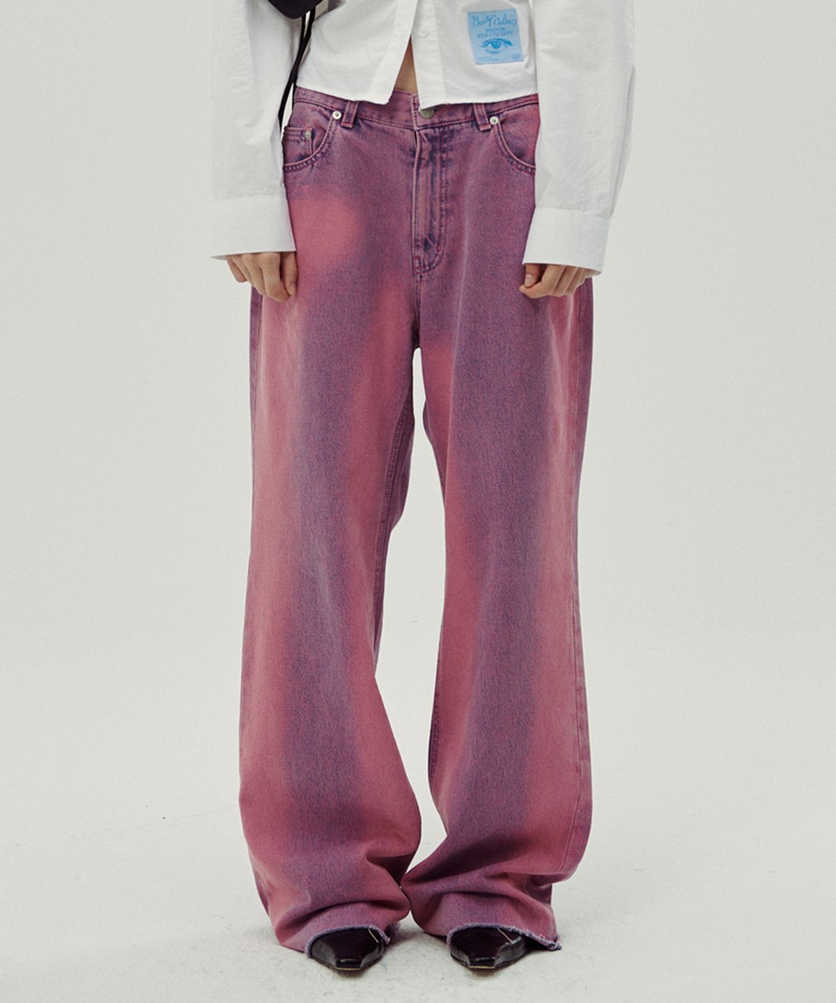 시눈(SINOON) VERTICAL LINE WASHED JEANS