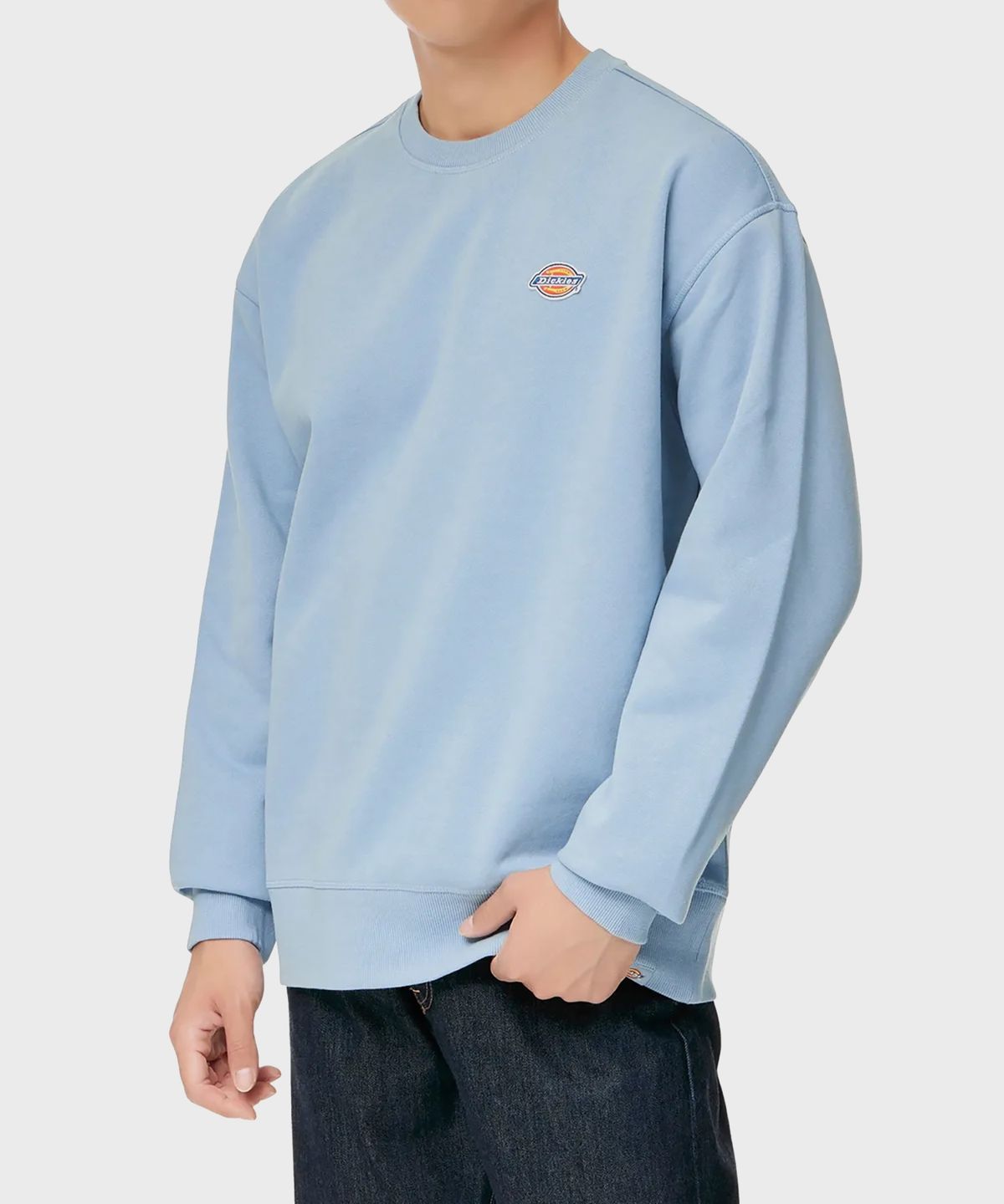 디키즈(DICKIES) 플리스 릴렉스드 크루넥 Ashley Blue