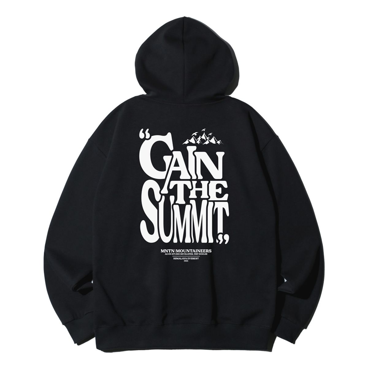 앨빈클로(ALVINCLO) GAIN THE SUMMIT 오버핏 후드티 AVH846 (3 COLOR)