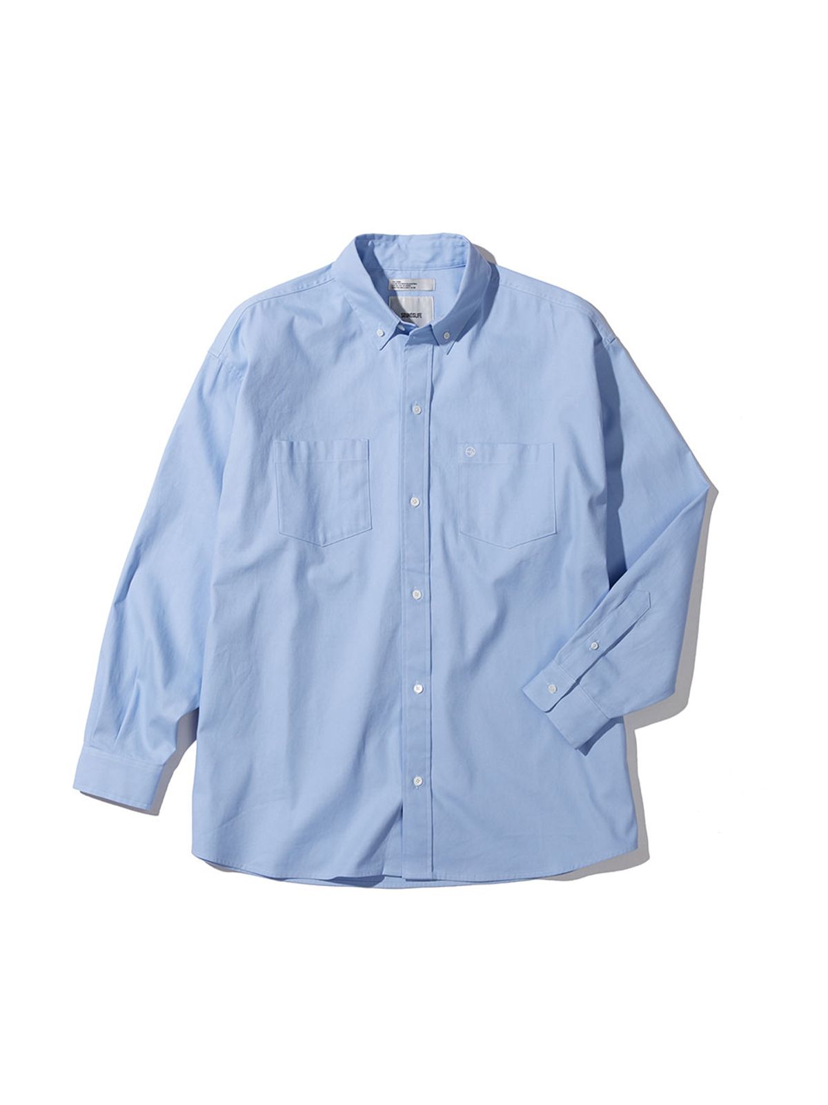 사운즈라이프(SOUNDSLIFE) Back Loop Two Pocket Oxford Shirt Sky Blue