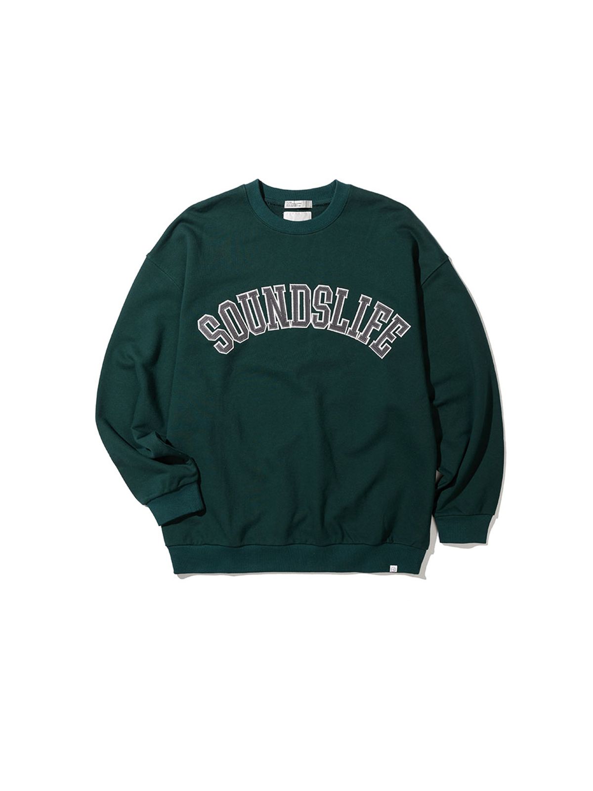 사운즈라이프(SOUNDSLIFE) Applique Big Arch Logo Sweatshirts Green