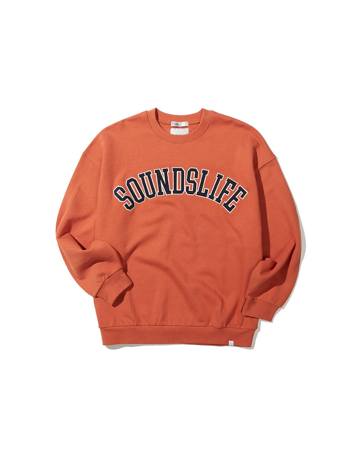 사운즈라이프(SOUNDSLIFE) Applique Big Arch Logo Sweatshirts Orange