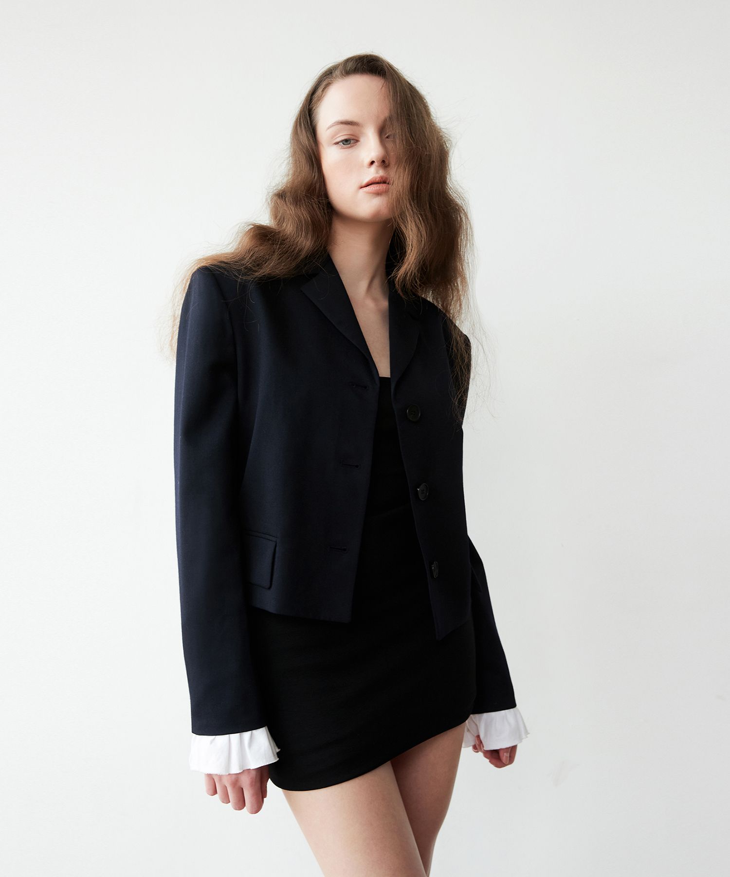 Classic short jacket 002 Navy