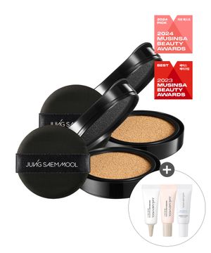 에센셜 스킨 누더 쿠션 리필 2개 (글로우 베이스 5ml + 앰플선 5ml + 물결크림 5ml 증정)