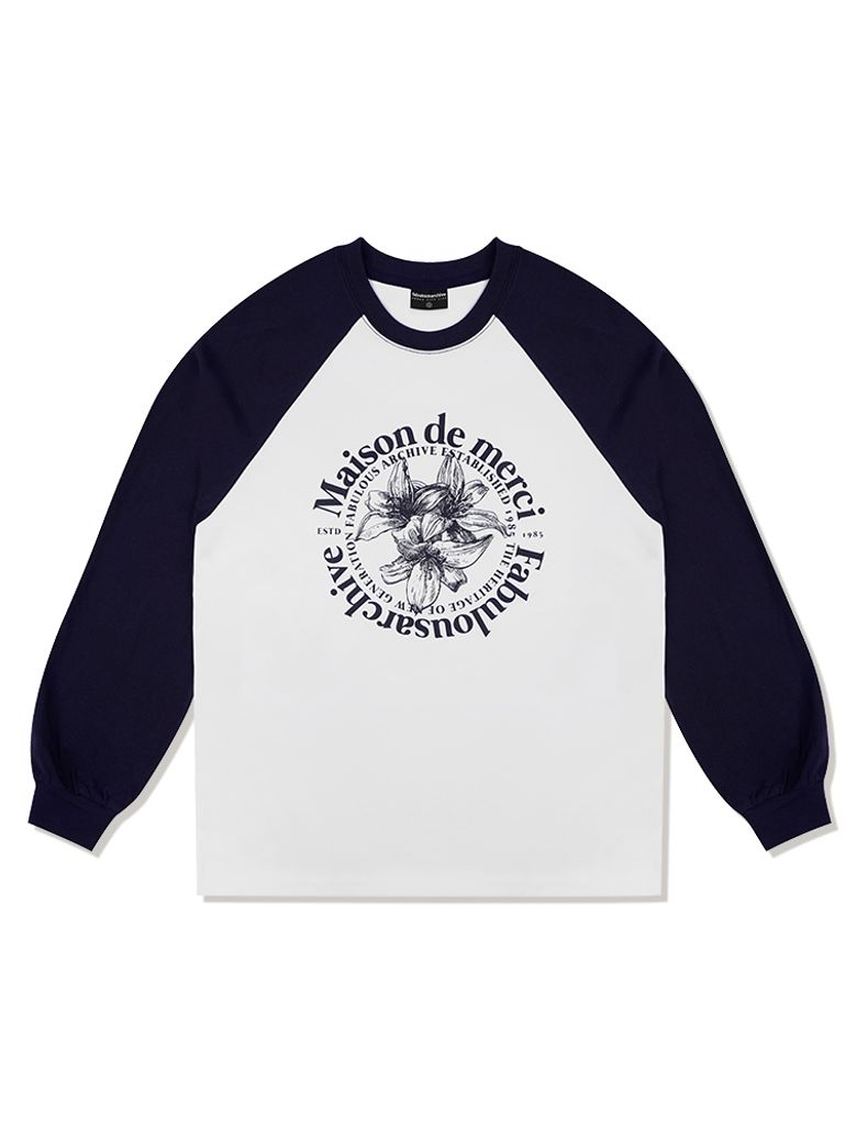 UNISEX 르리스 라글란 롱 슬리브 네이비(FCC3TS480M)
