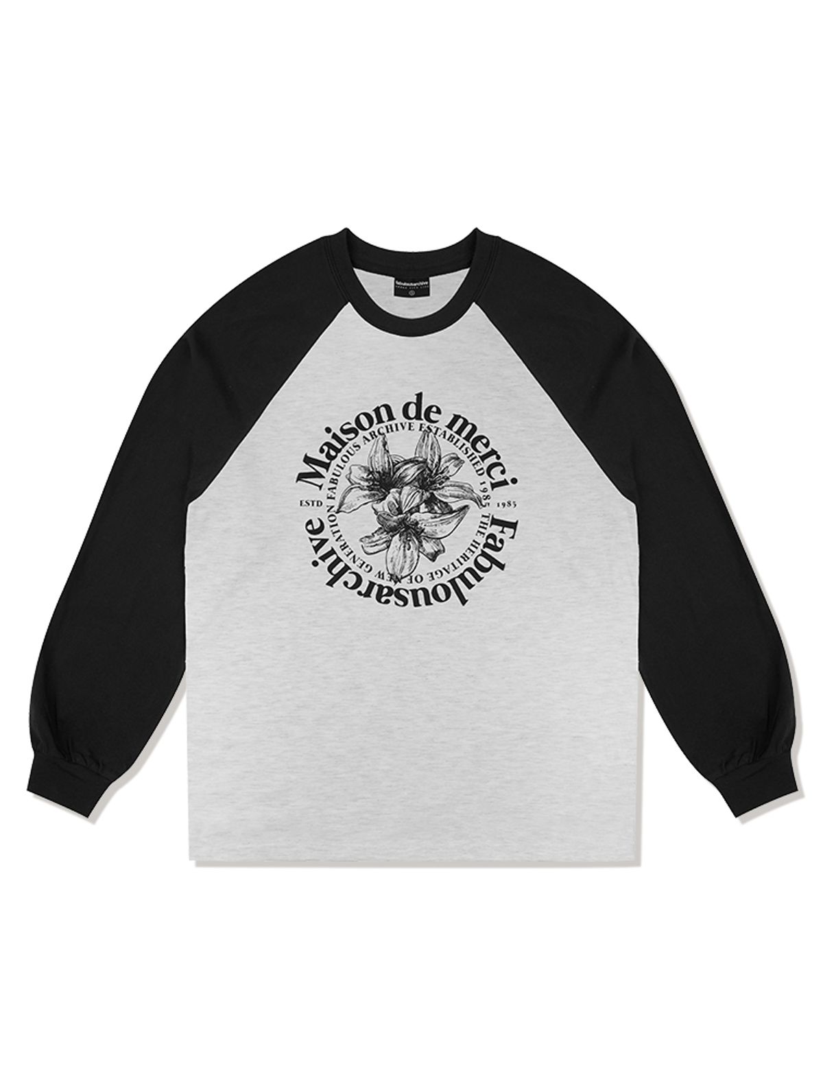 라 메종 스튜디오(LA MAISON STUDIO) UNISEX 르리스 라글란 롱 슬리브 블랙(FCC3TS480M)