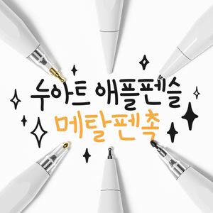 애플펜슬 2세대 1세대 메탈 반영구 펜촉 펜슬 팁(2개입)