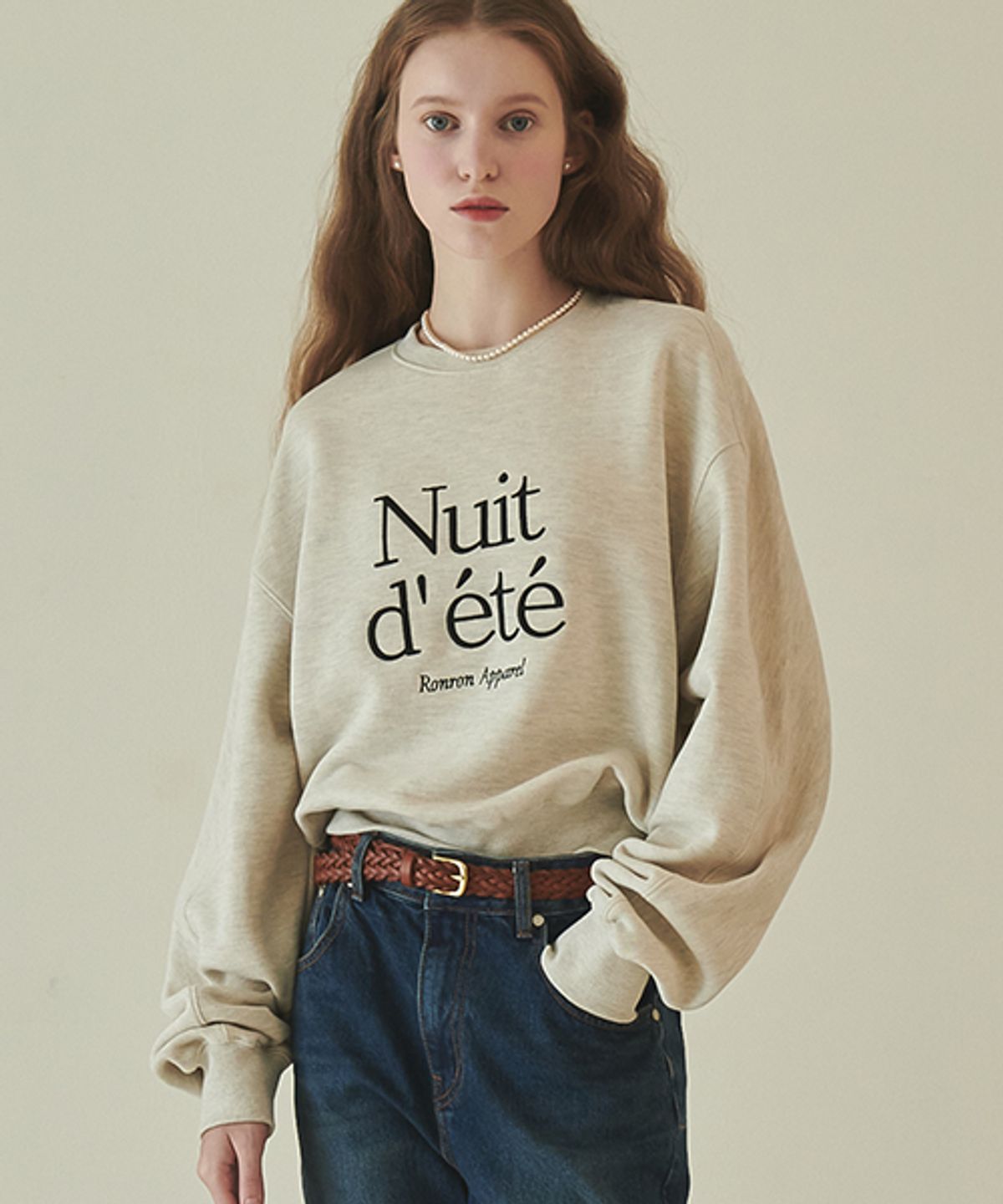 론론(RONRON) NUIT D ETE SWEATSHIRT OATMEAL