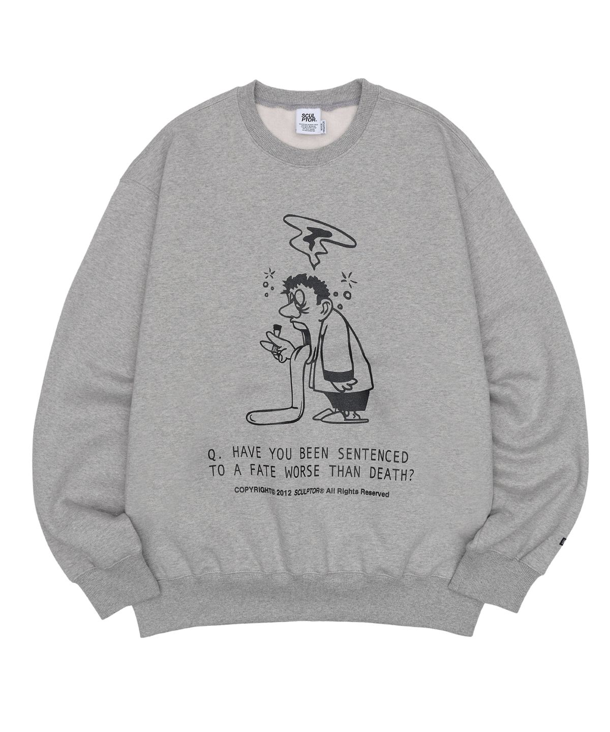 스컬프터(SCULPTOR) Question Sweatshirt Melange Gray