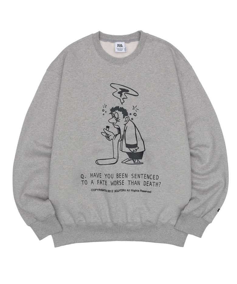 Question Sweatshirt Melange Gray