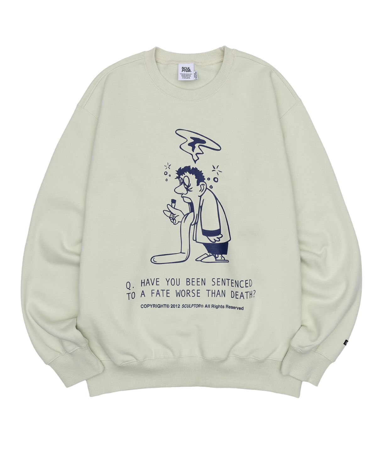 스컬프터(SCULPTOR) Question Sweatshirt Cream