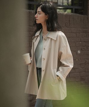 Mac half trench coat_Light beige