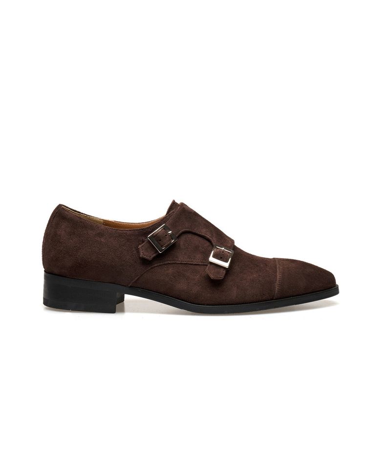 Ardor Monk-strap #1003 [Dark brown suede]