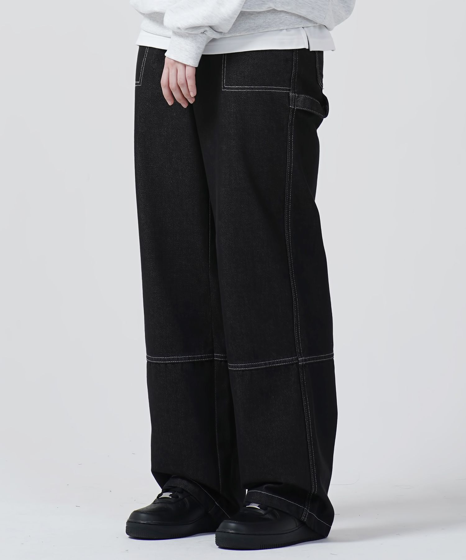 MUSINSA | GAKKAI UNIONS Wide Stitched Carpenter Denim Pants