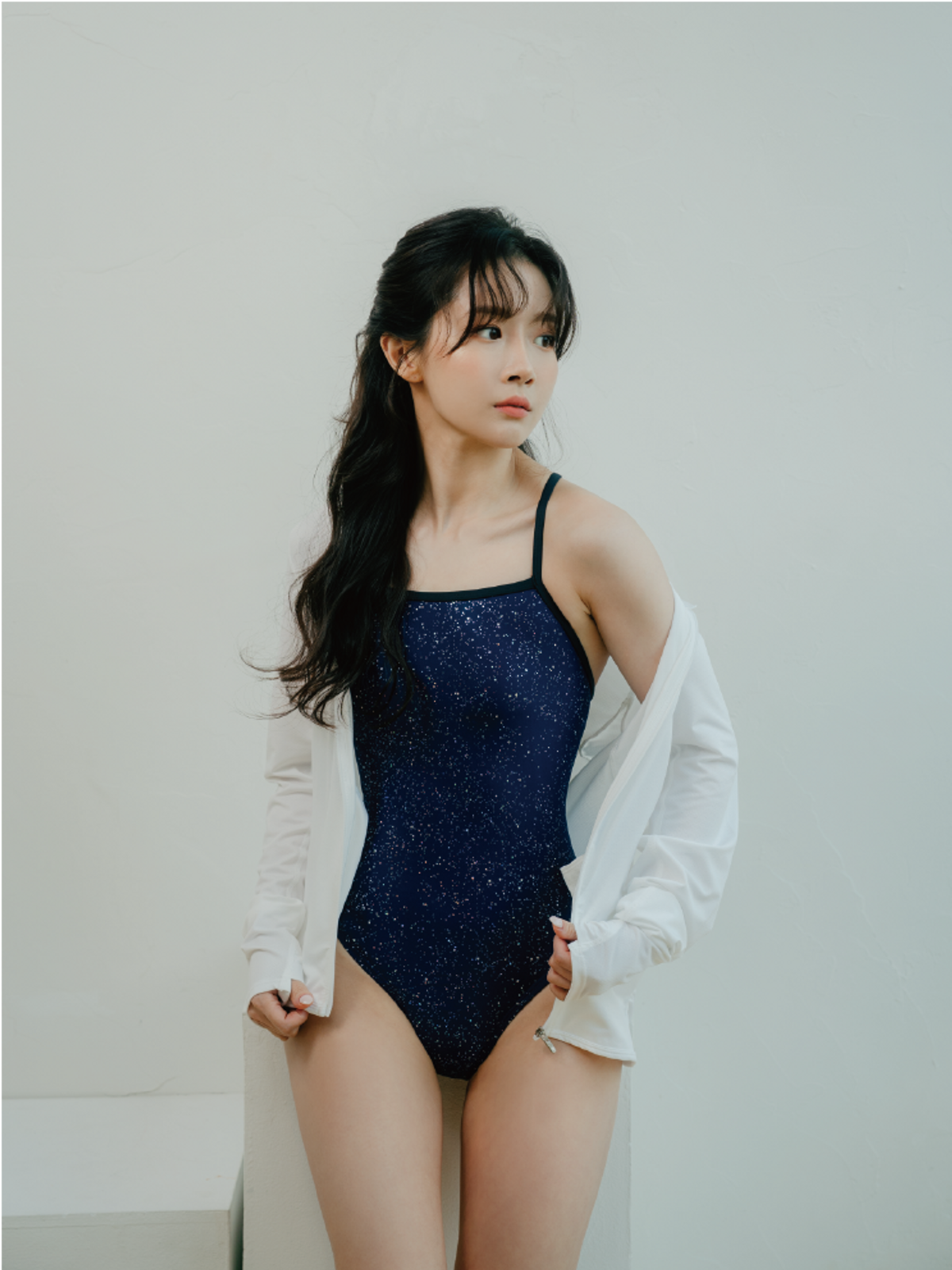 뮬리카(MULIKA) 블랙라인 네이비 은하수 수영복