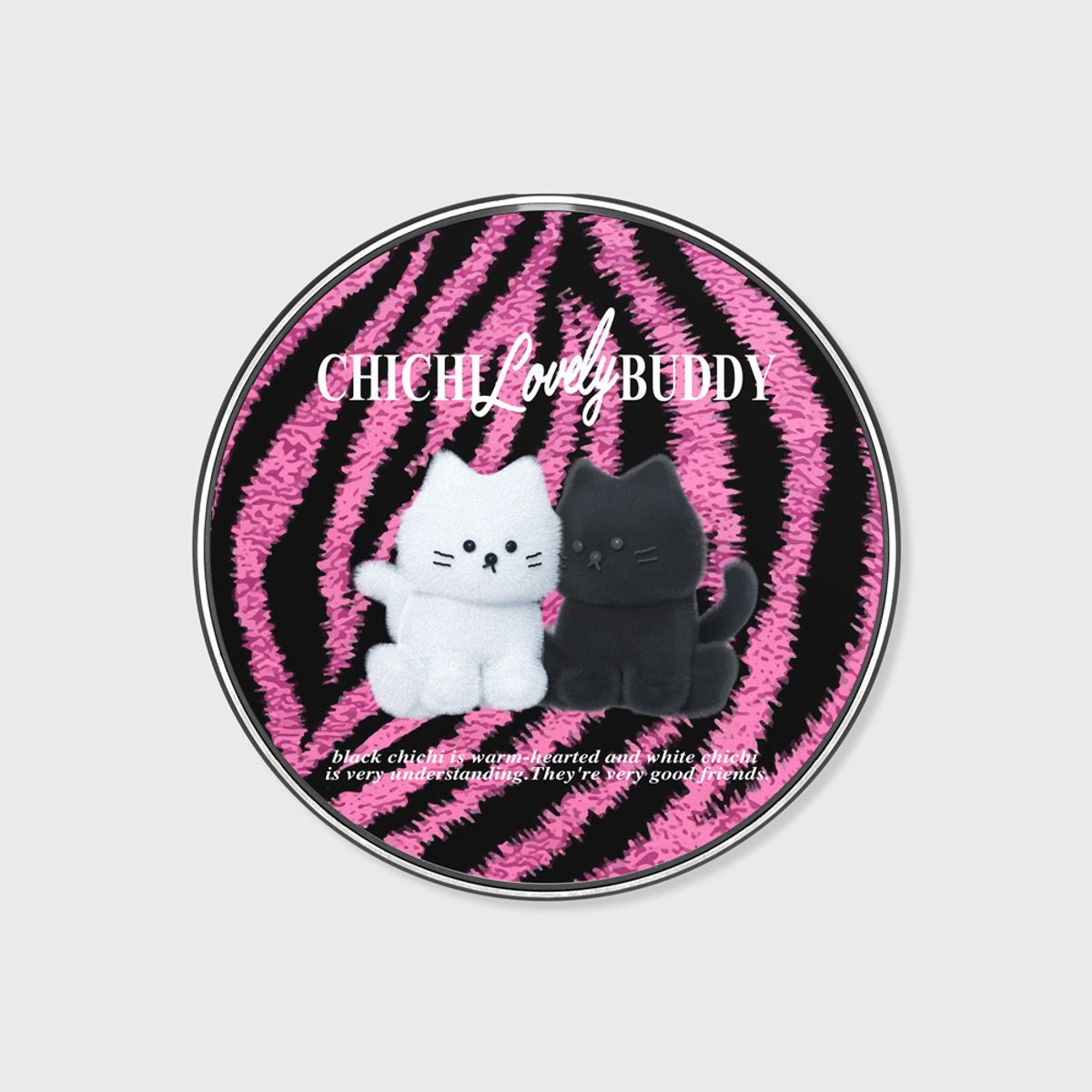 어프어프(EARPEARP) ZEBRA PATTERN CHICHI-PINK(무선충전기)