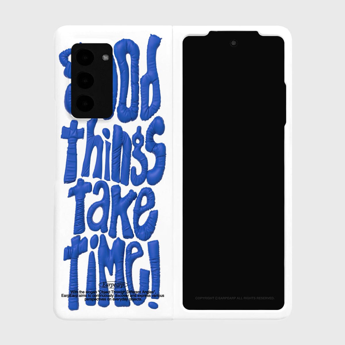 어프어프(EARPEARP) 갤럭시 Z폴드5 GOOD THINGS TAKE TIME-BLUE(Z폴드-하드)