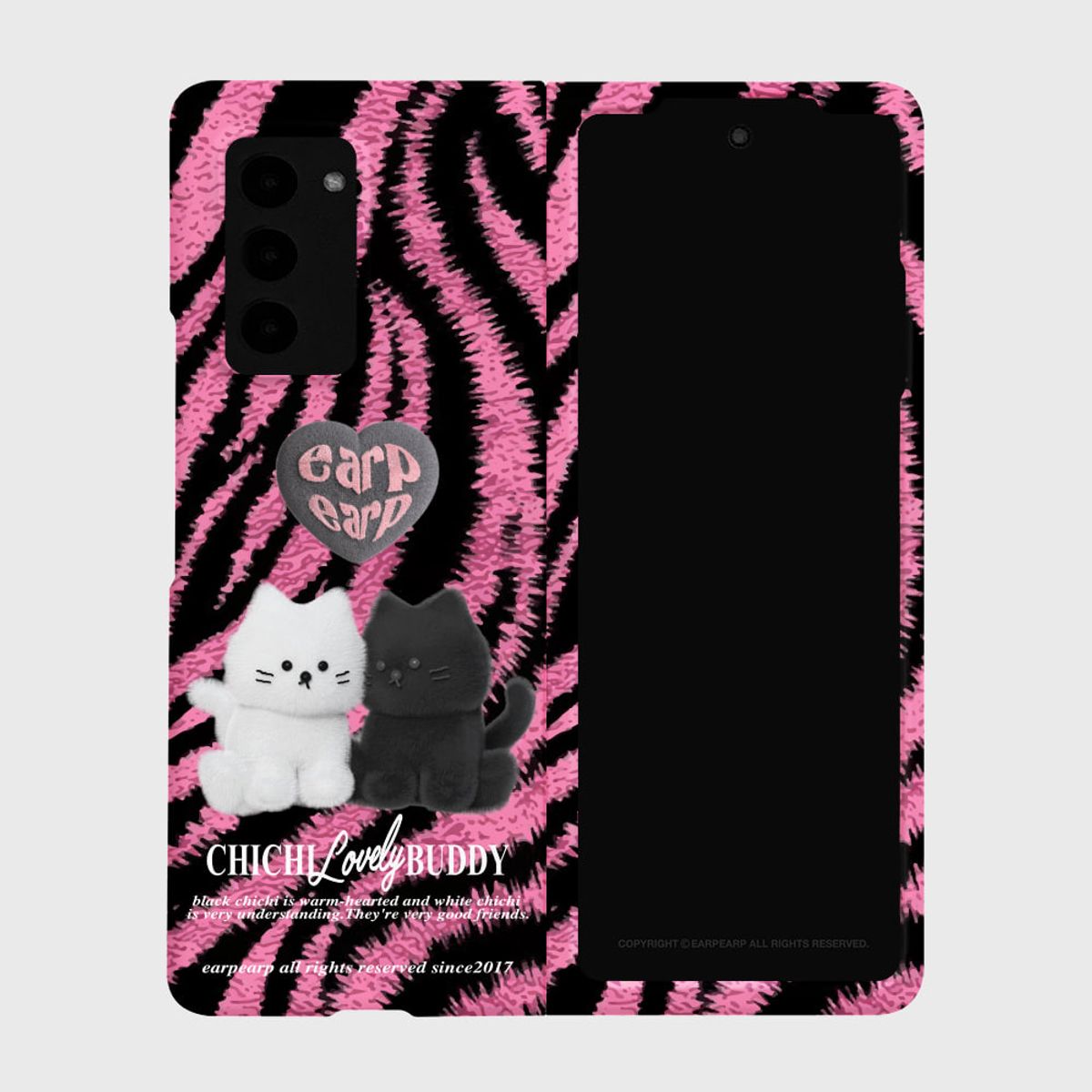 어프어프(EARPEARP) ZEBRA PATTERN CHICHI-PINK(Z폴드-하드)